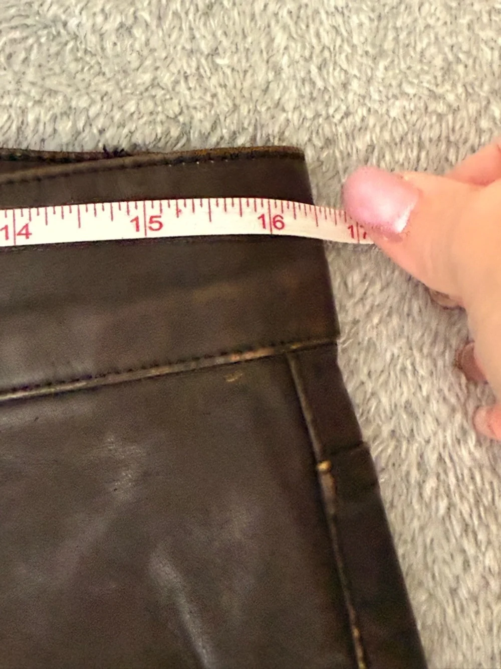 Southern Grace Brown Faux Leather Flare Pants High Rise Wide Leg NWT 12 - Picture 2 of 9